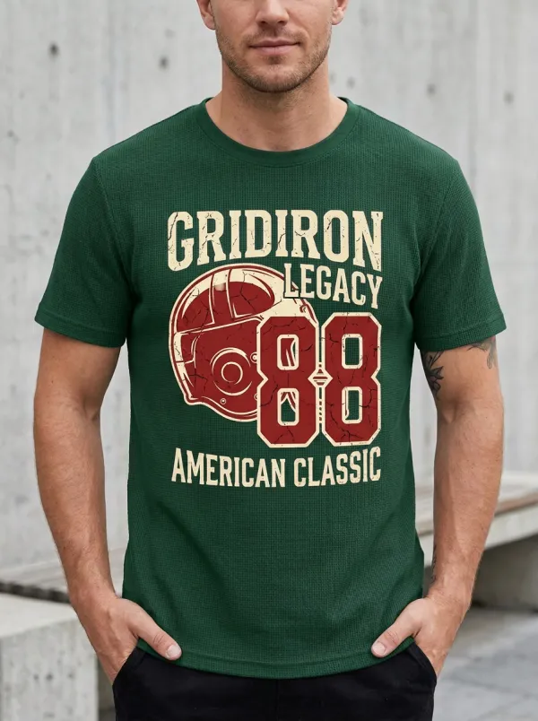 Men's Retro Gridiron Legacy Helmet T-Shirt