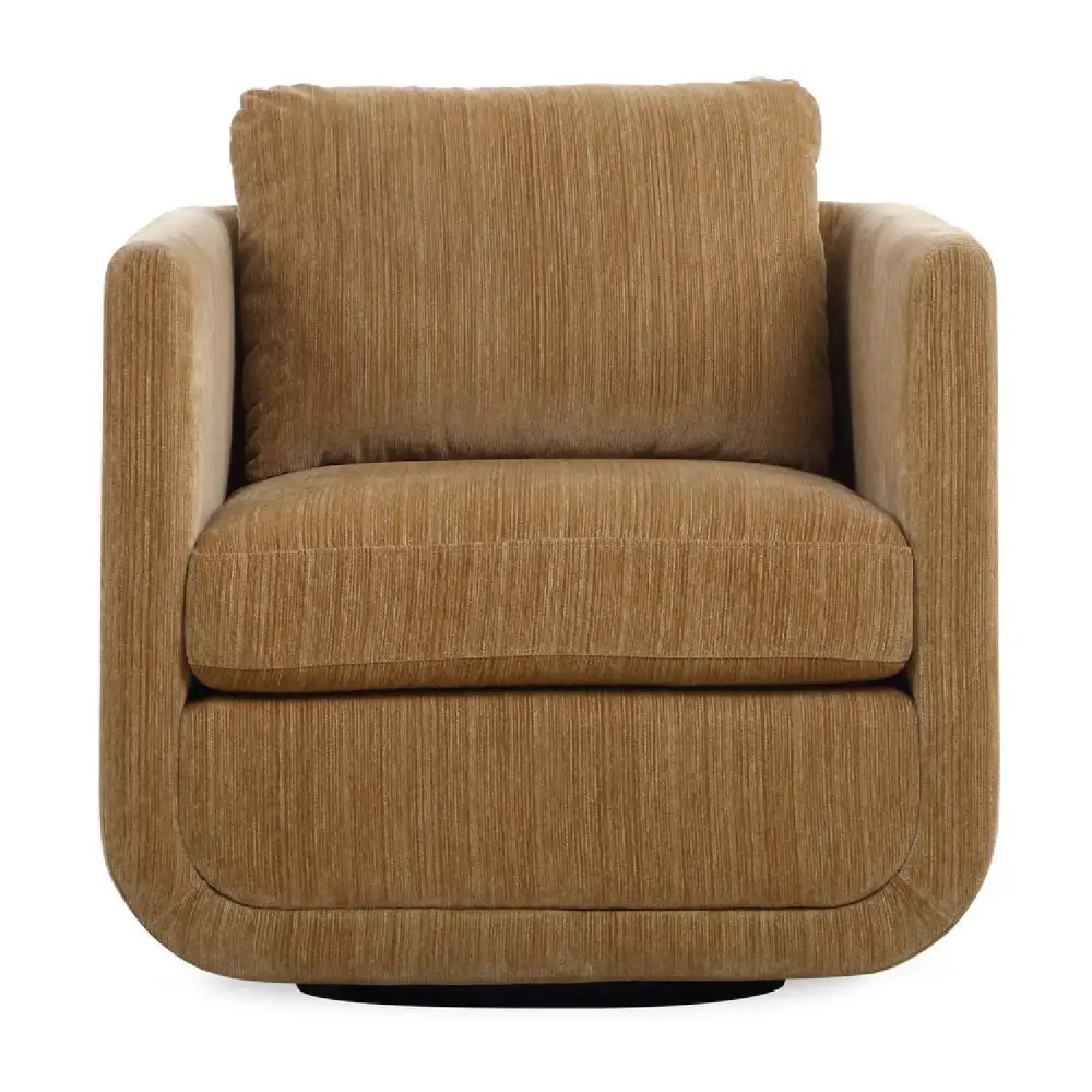 Chenille Rounded Swivel Chair