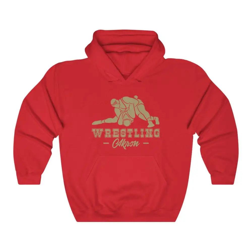 Relaxed Fan Style Wrestling Graphic Pullover Hoodie
