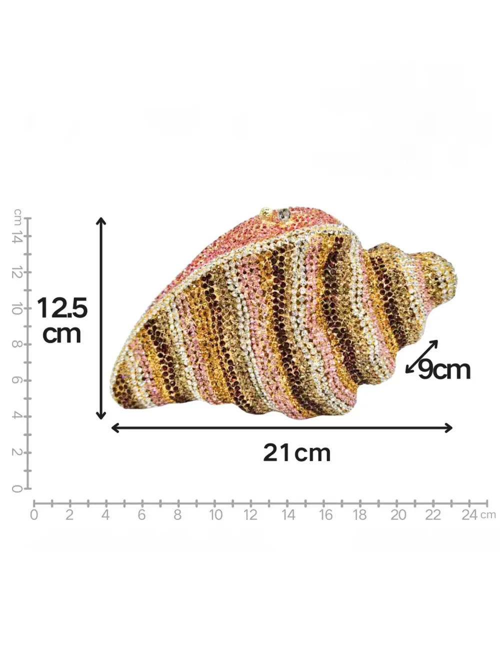 Lucienne Shell Conch Rheinstone Bag