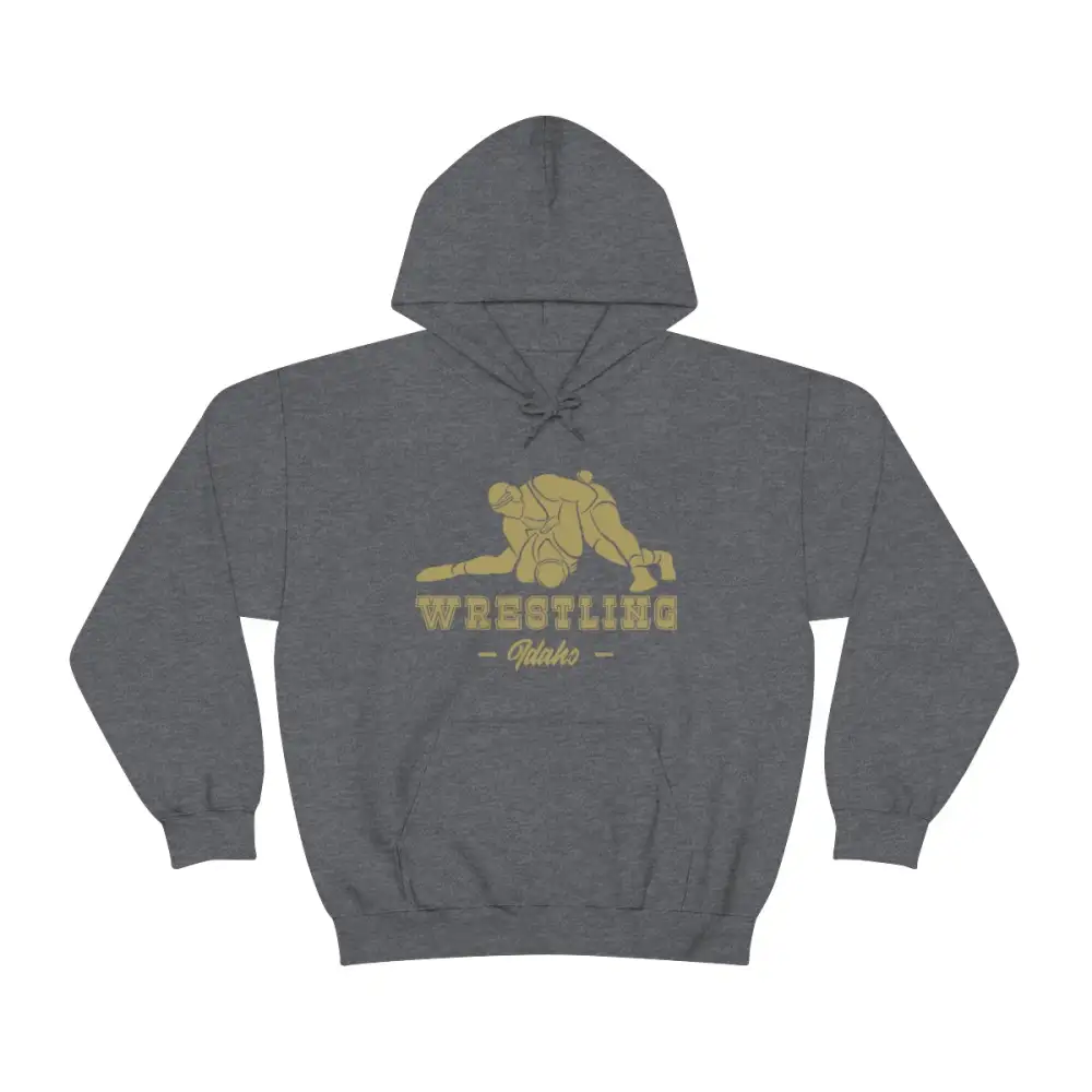 Casual Minimal Emblem Wrestling Graphic Pullover Hoodie