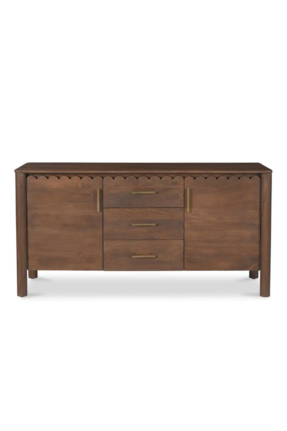 Scalloped Edge Three-Drawer Sideboard