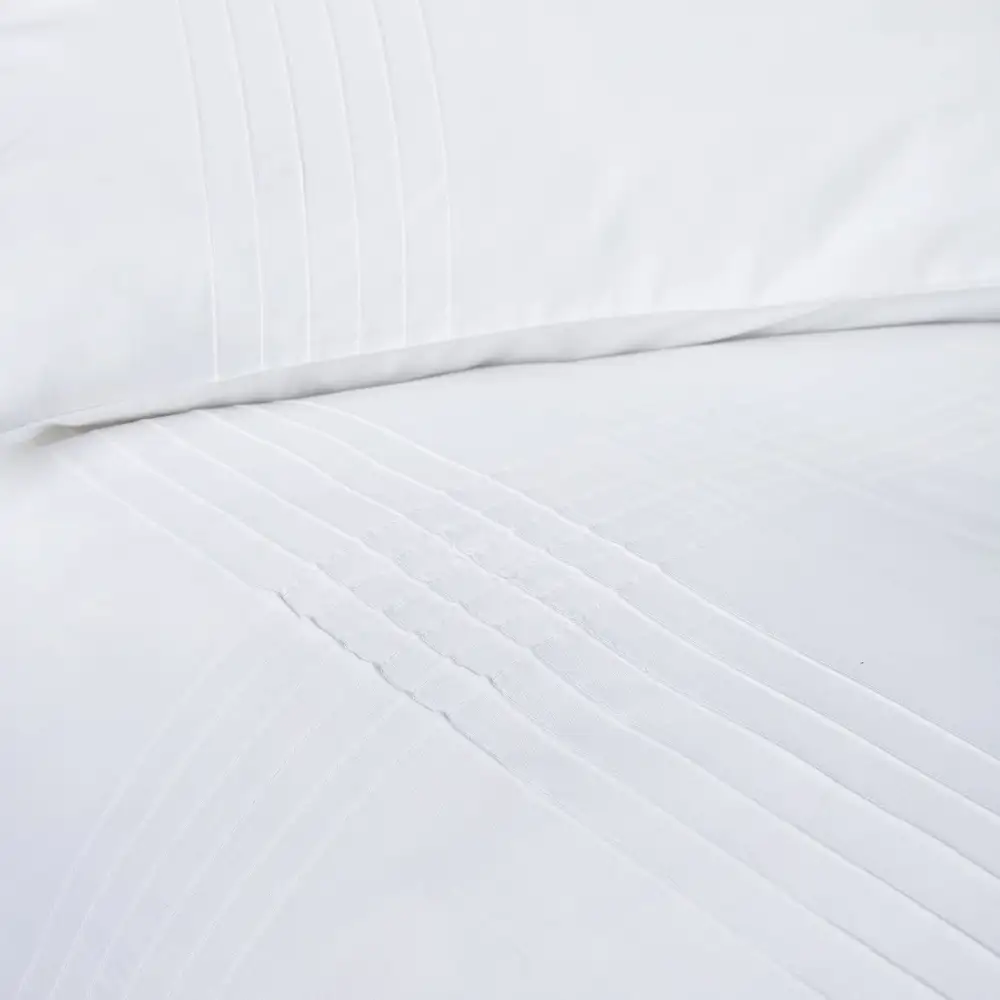 Reversible Plain Cotton Duvet Cover Set