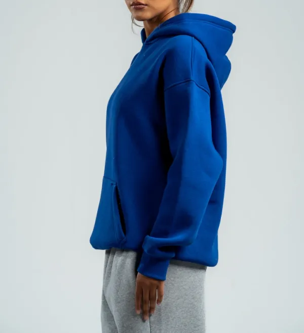 Electric Blue Oversized Hooded Sweatshirt