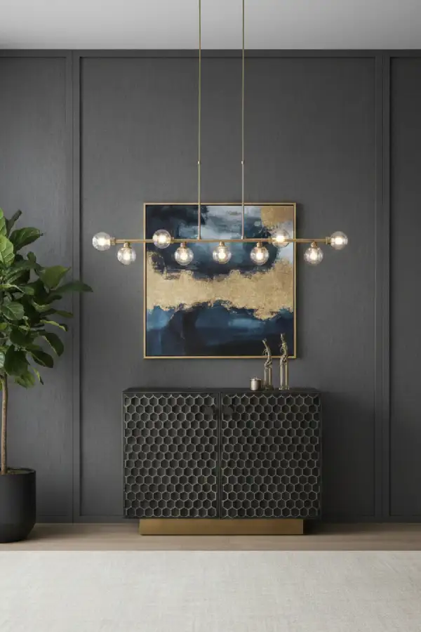 Iron Honeycomb Pattern Sideboard