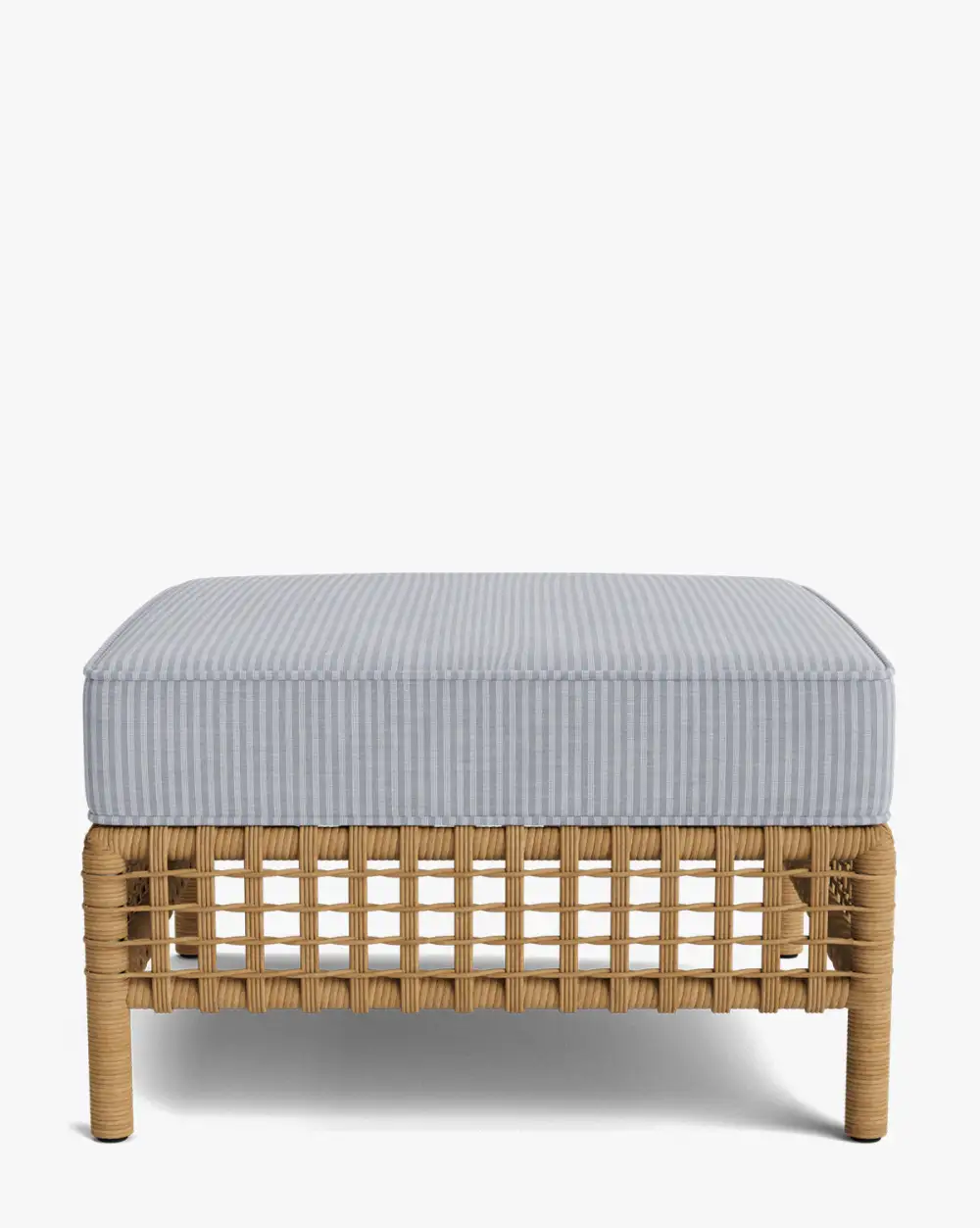 Woven Aluminum Ottoman