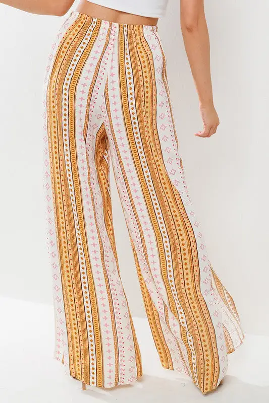 Signature Wide Leg Side Slit Pants