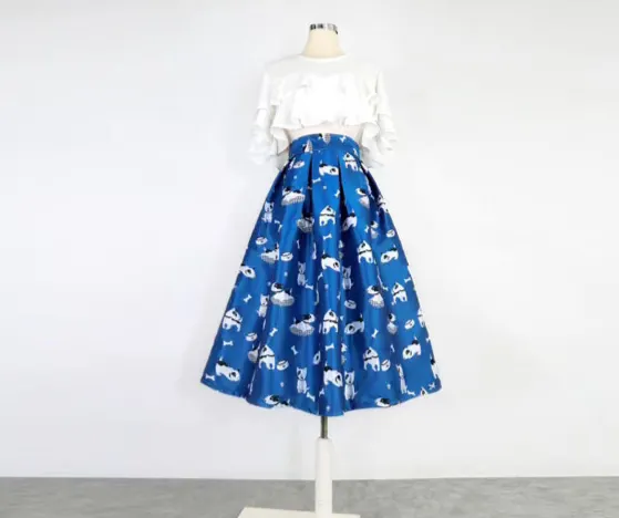 Compact Easy Everyday Casual Embroidered Skirt