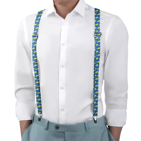 Crisp Silhouette Motif Suspenders