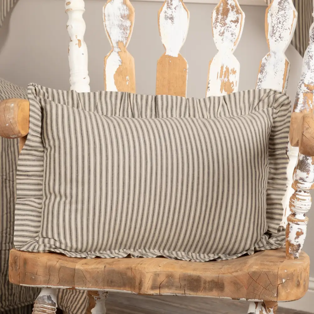Textured Striped Decorative Accent Pillow