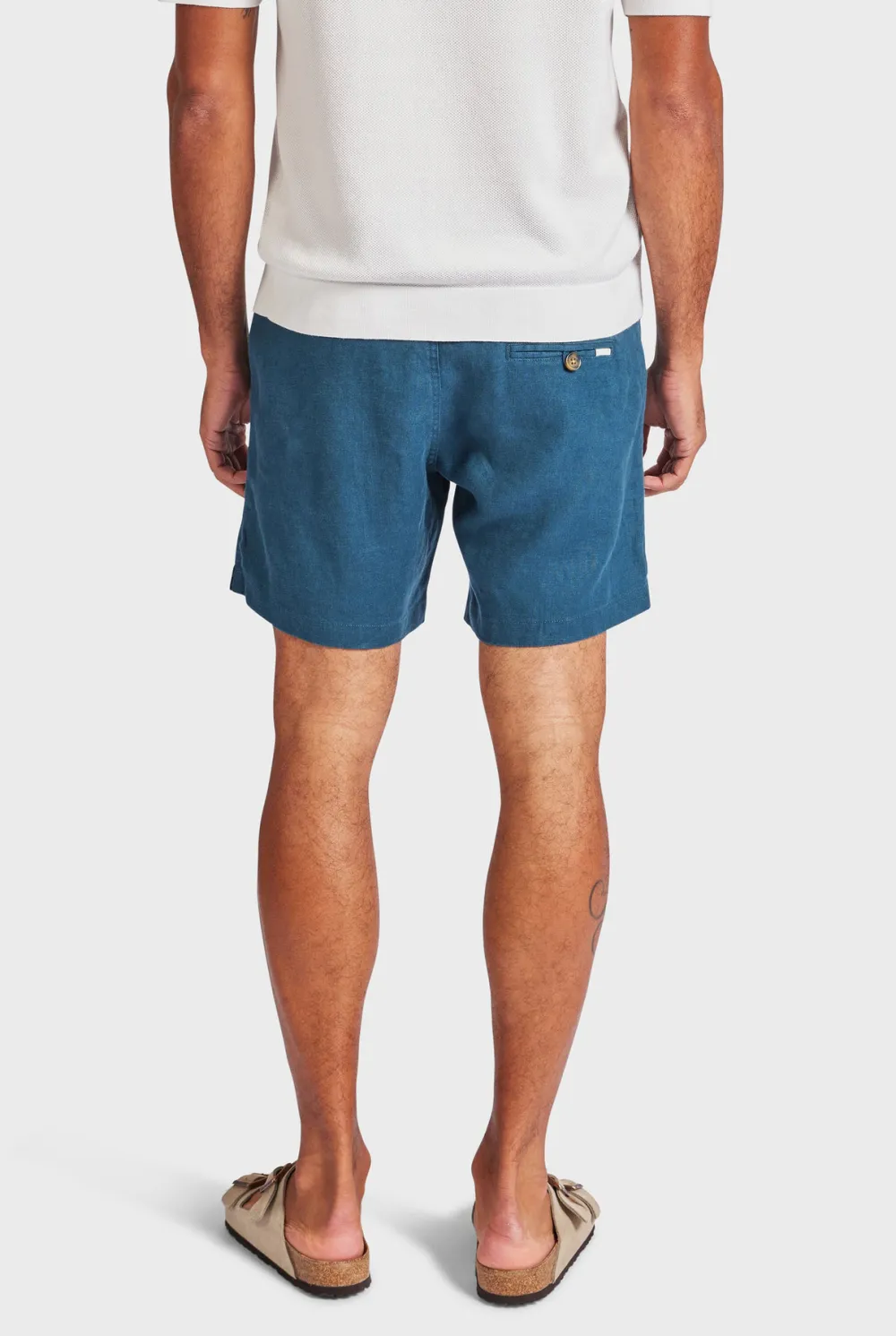Lightweight Linen Blend Drawstring Vacation Shorts