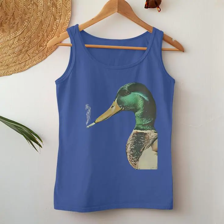 Mallard Smoking Cigarette Women Tank Top