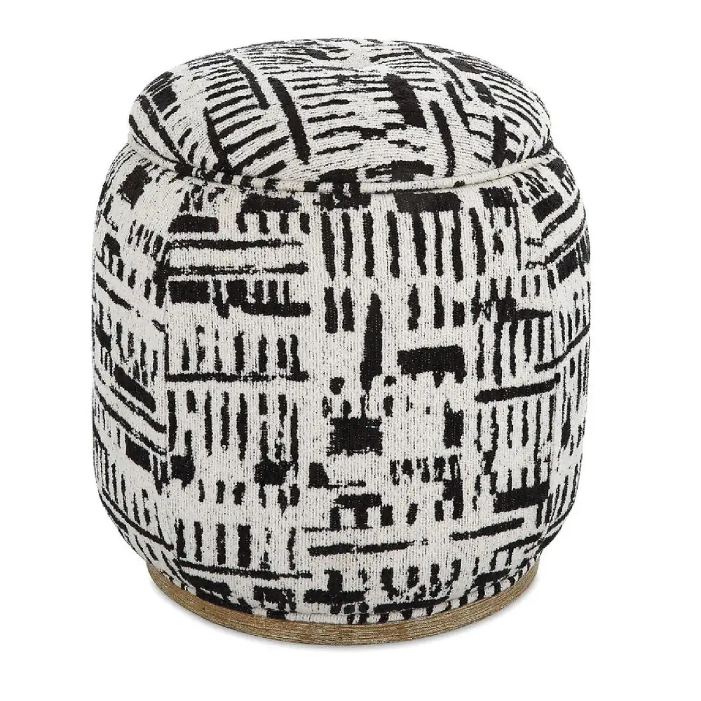 Patterned Storage Ottoman