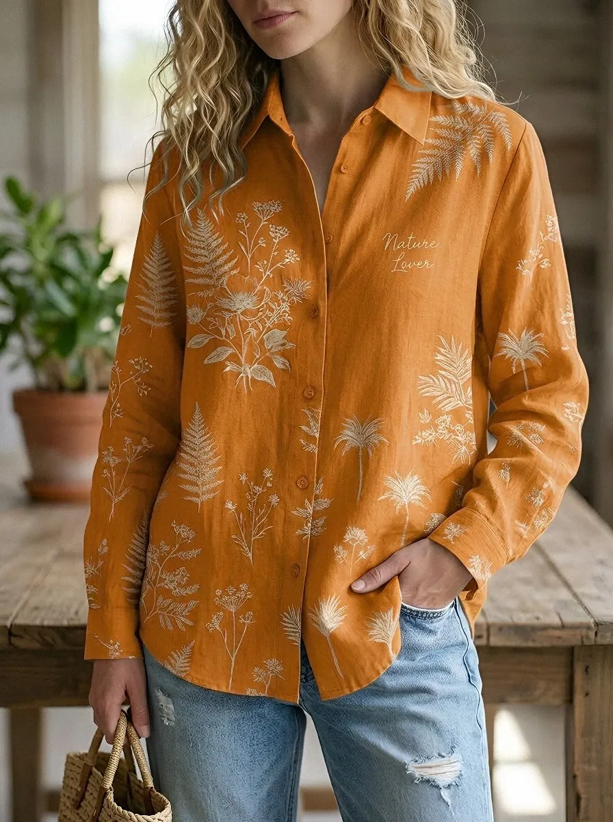 Nature Lover Botanical Casual Shirt Everyday