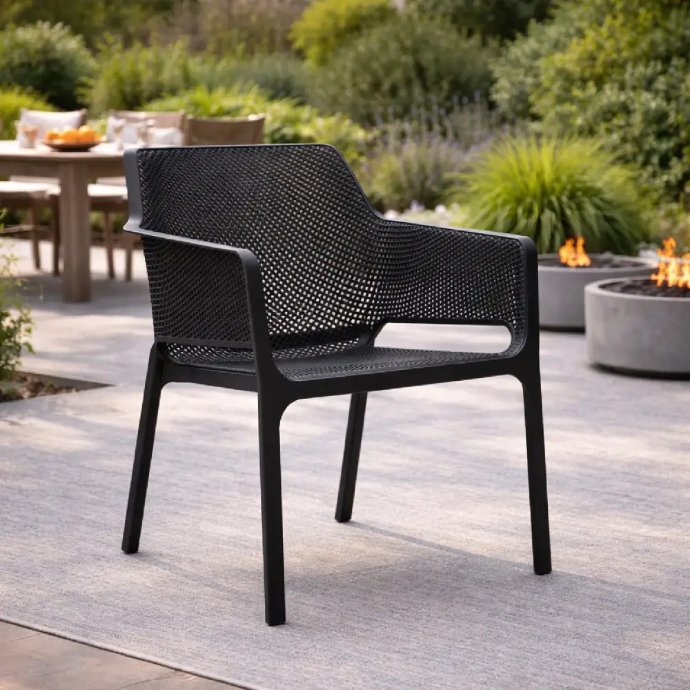 Outdoor Perforated Cushioned Armchair
