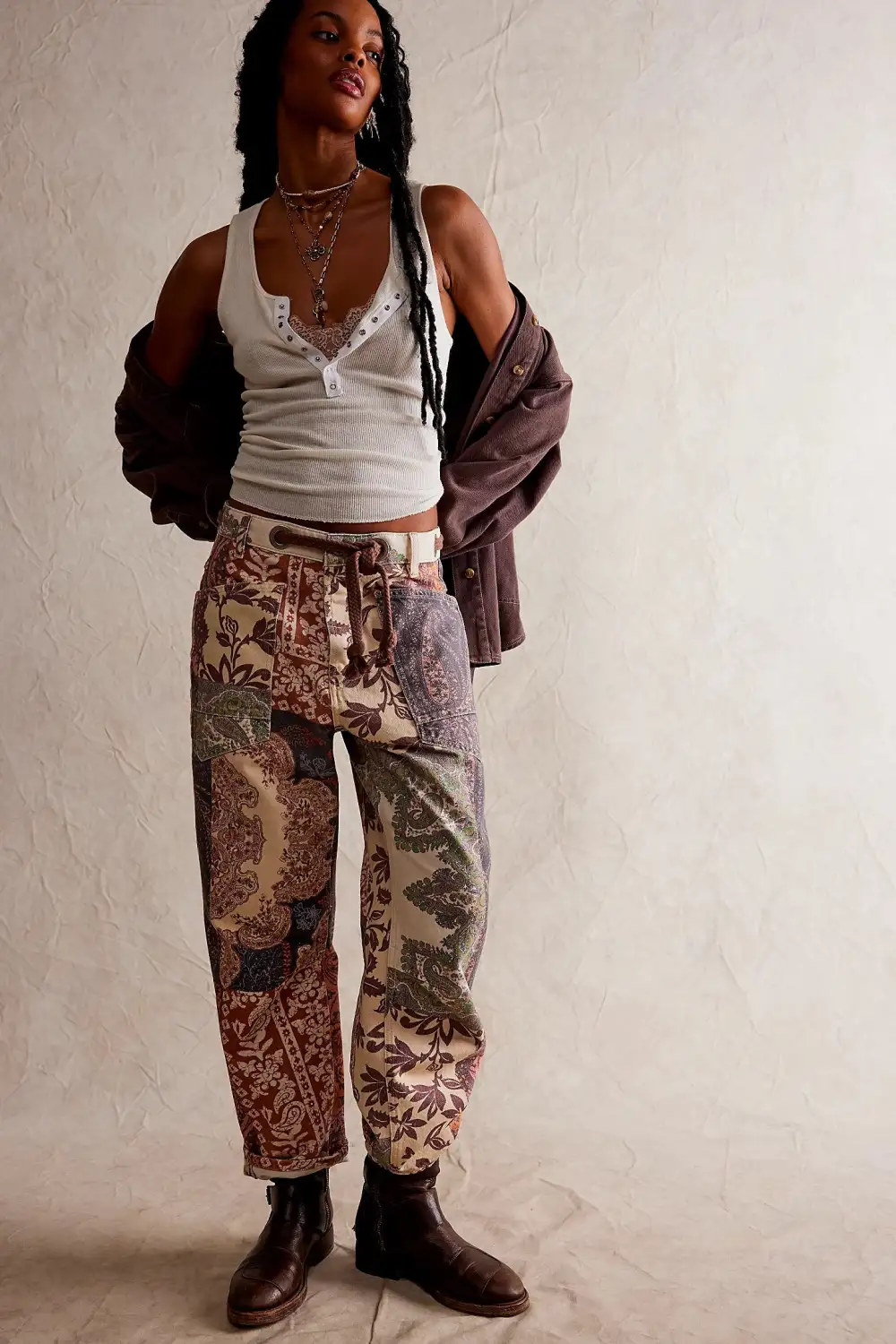 Moxie Pull-On Barrel Jeans Combo