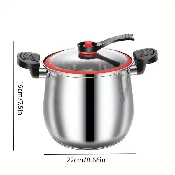 Versatile Stainless Steel Pot with Airtight Lid, Home Kitchen Helper for Boiling and Simmering