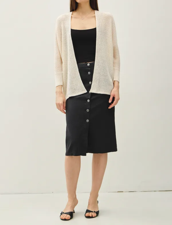 Dolman Sleeve Open Front Cardigan