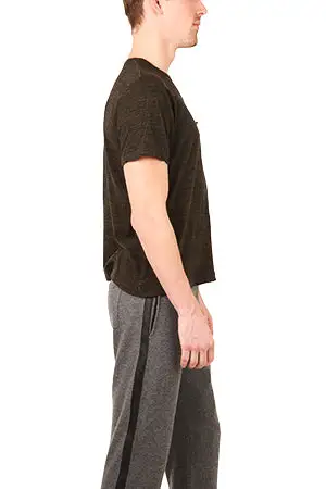 V-Neck Crewneck Cotton T-Shirt