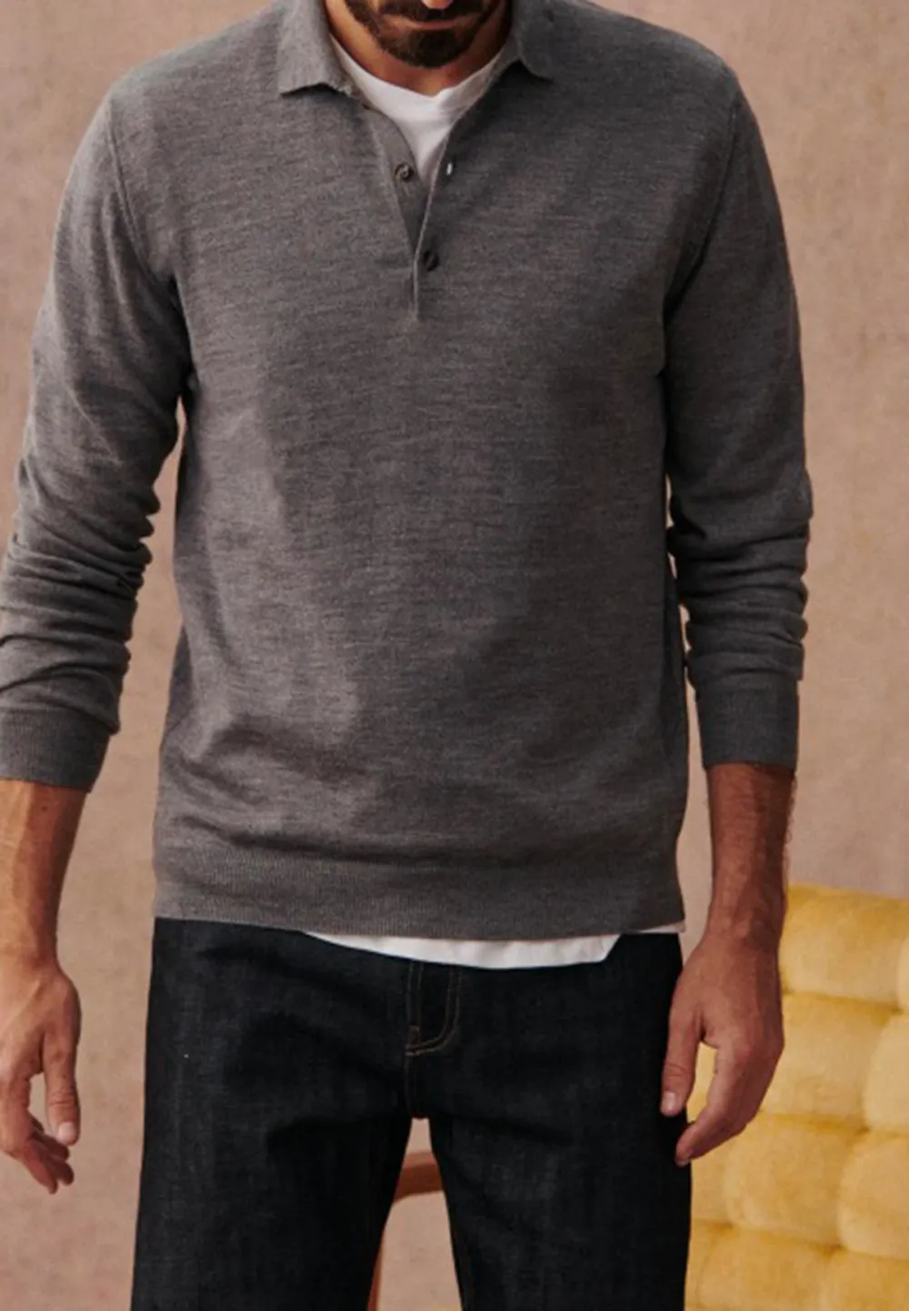 Grey Quarter-Zip Mock Neck Knit Sweater
