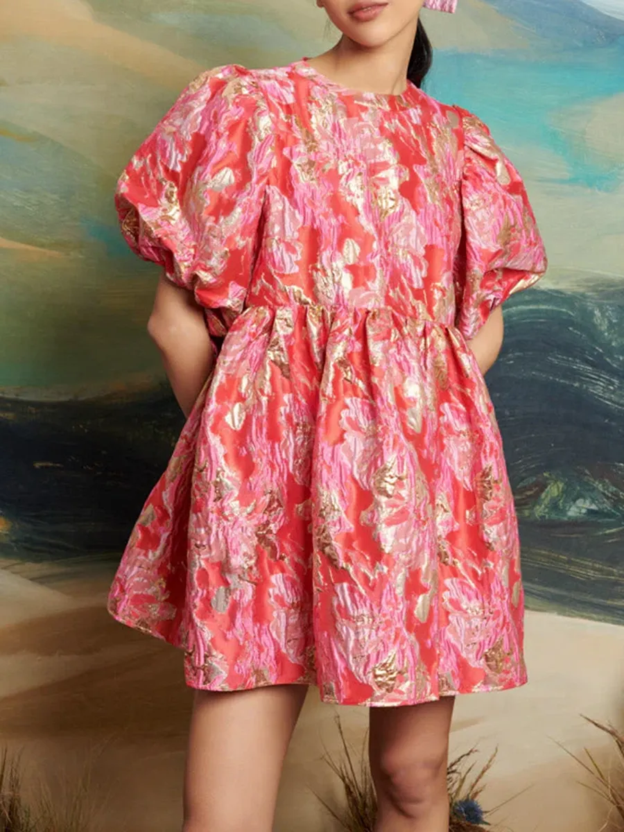 Jacquard Mini Dress