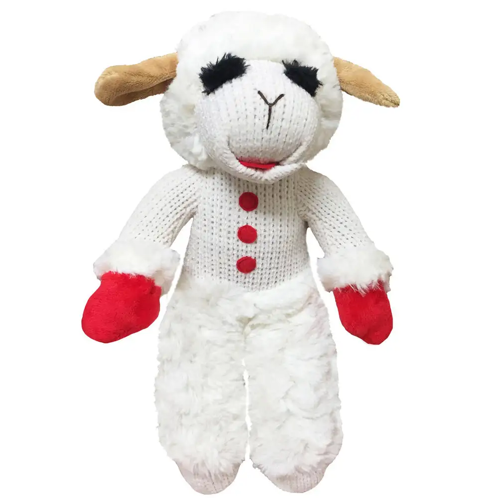Standing Lamb Plush Dog Toy