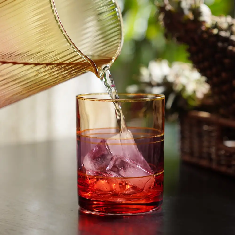 Orange Layered Drinking Glass Set