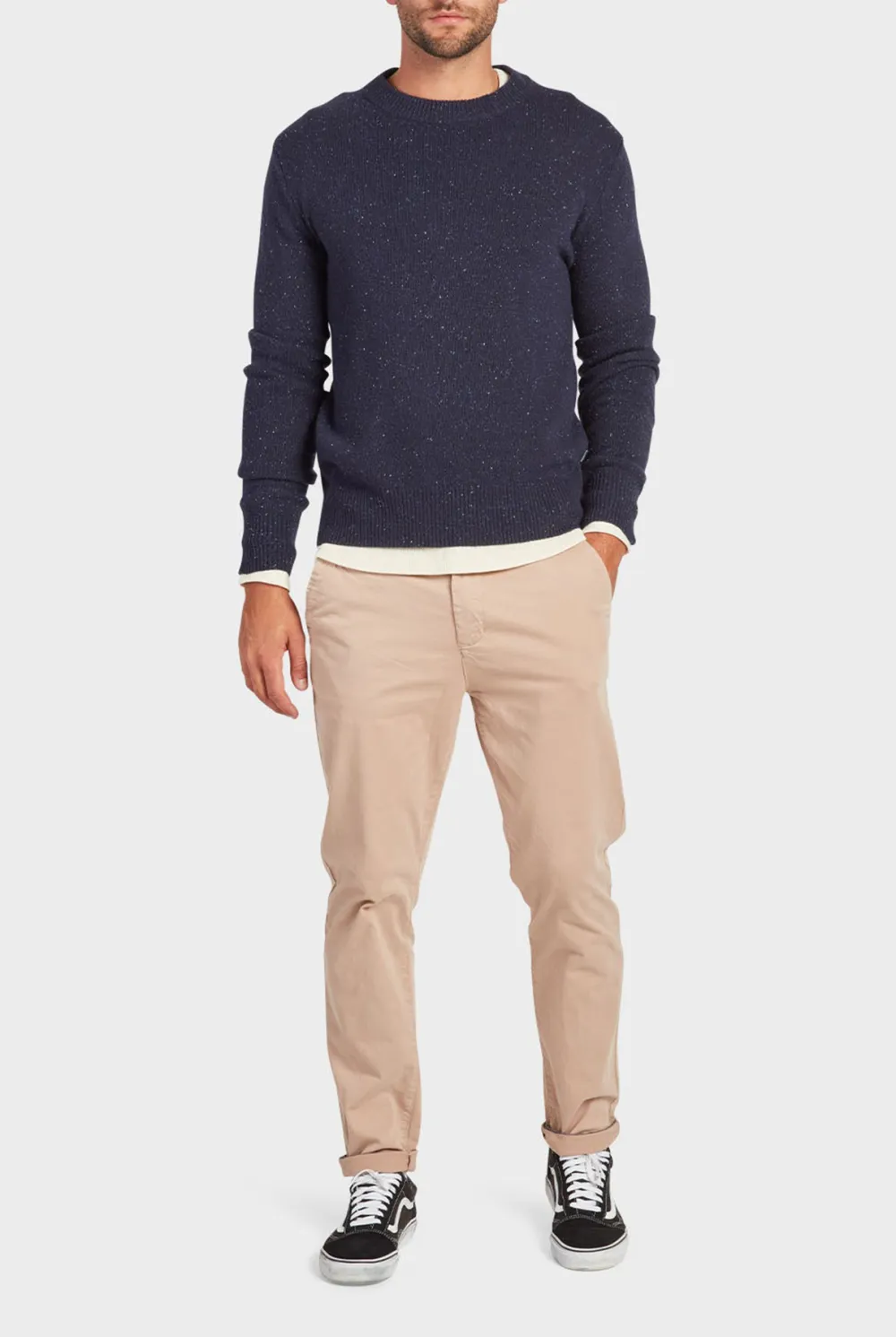 Slim Fit Stretch Cotton Blend Chino Trousers