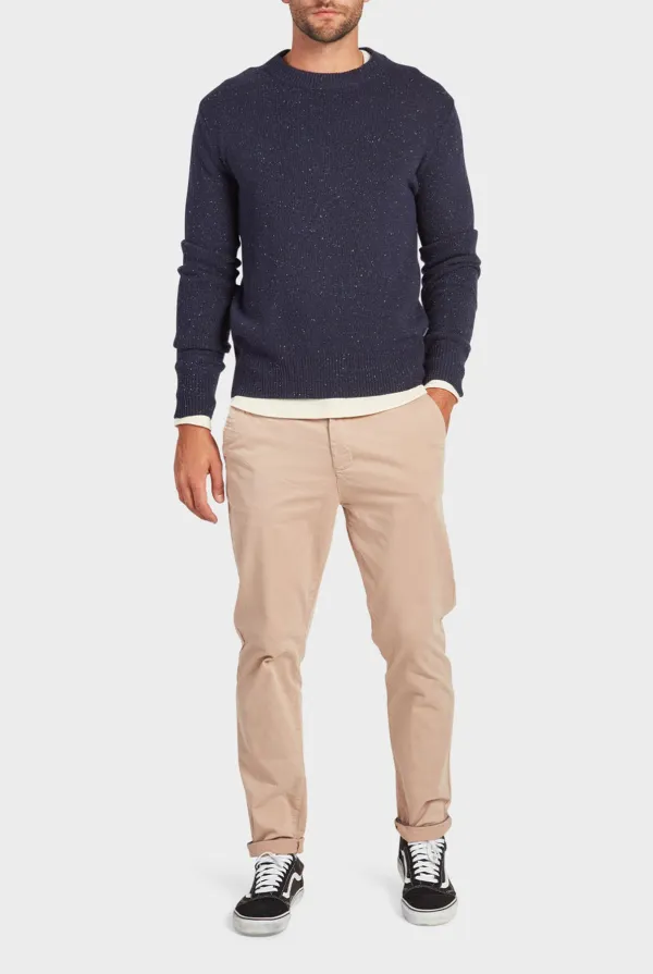 Slim Fit Stretch Cotton Blend Chino Trousers