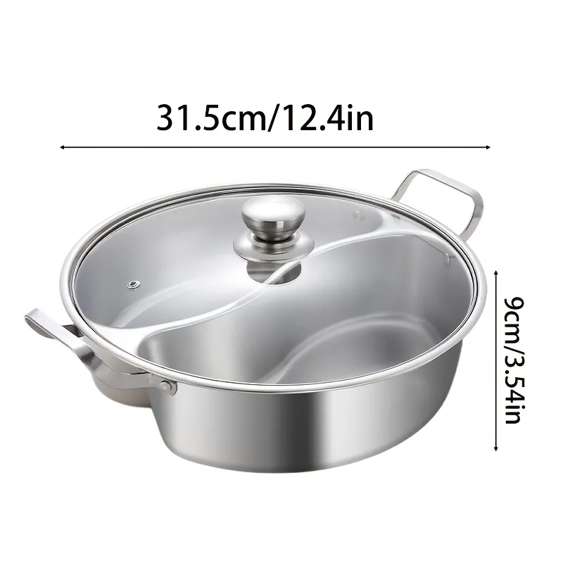Durable Two-Flavor Hot Pot, Kitchen Essential for Hot Pot Gatherings