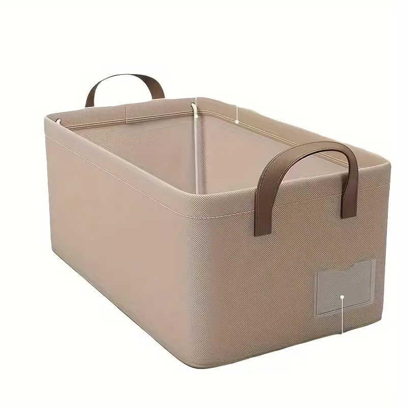 Closet Storage Bin with Label Pocket
