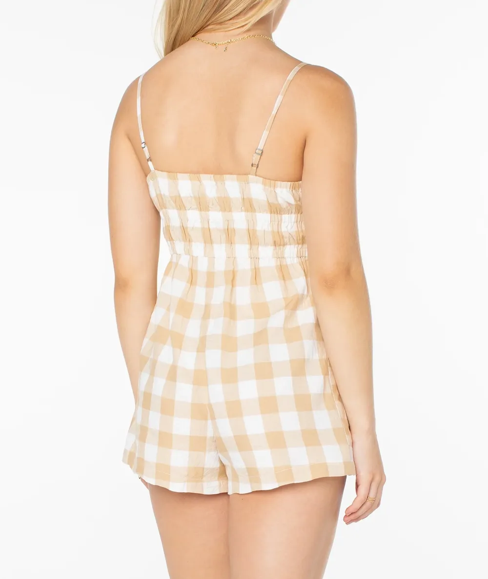Belted Checkered One-Piece Dress