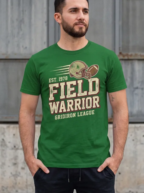 Men's Gridiron Field Warrior Helmet T-Shirt