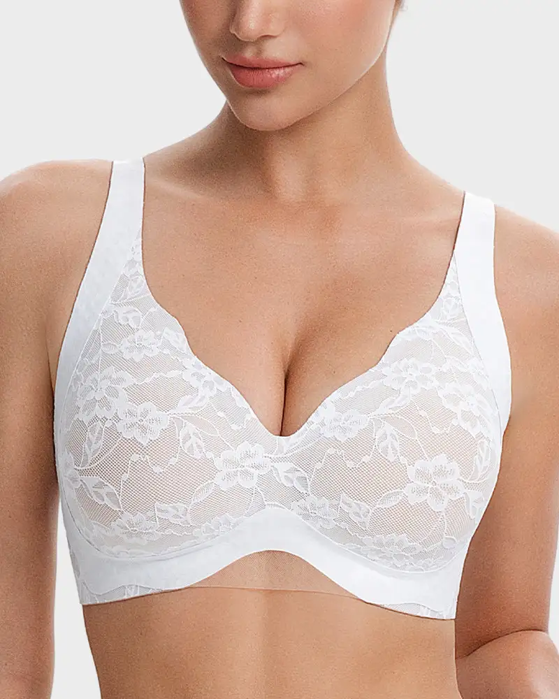 Wireless Lace Full Coverage Minimizer Bra