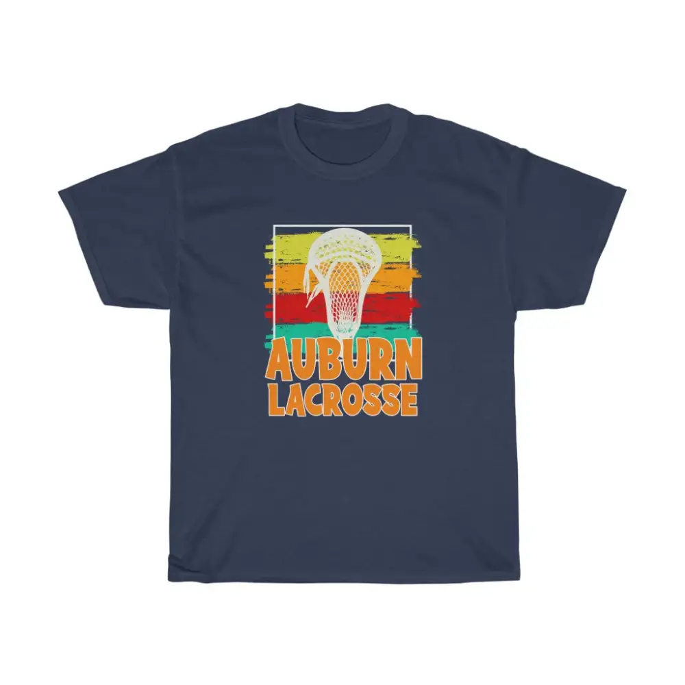 Auburn Lacrosse Paintbrush Strokes T-Shirt