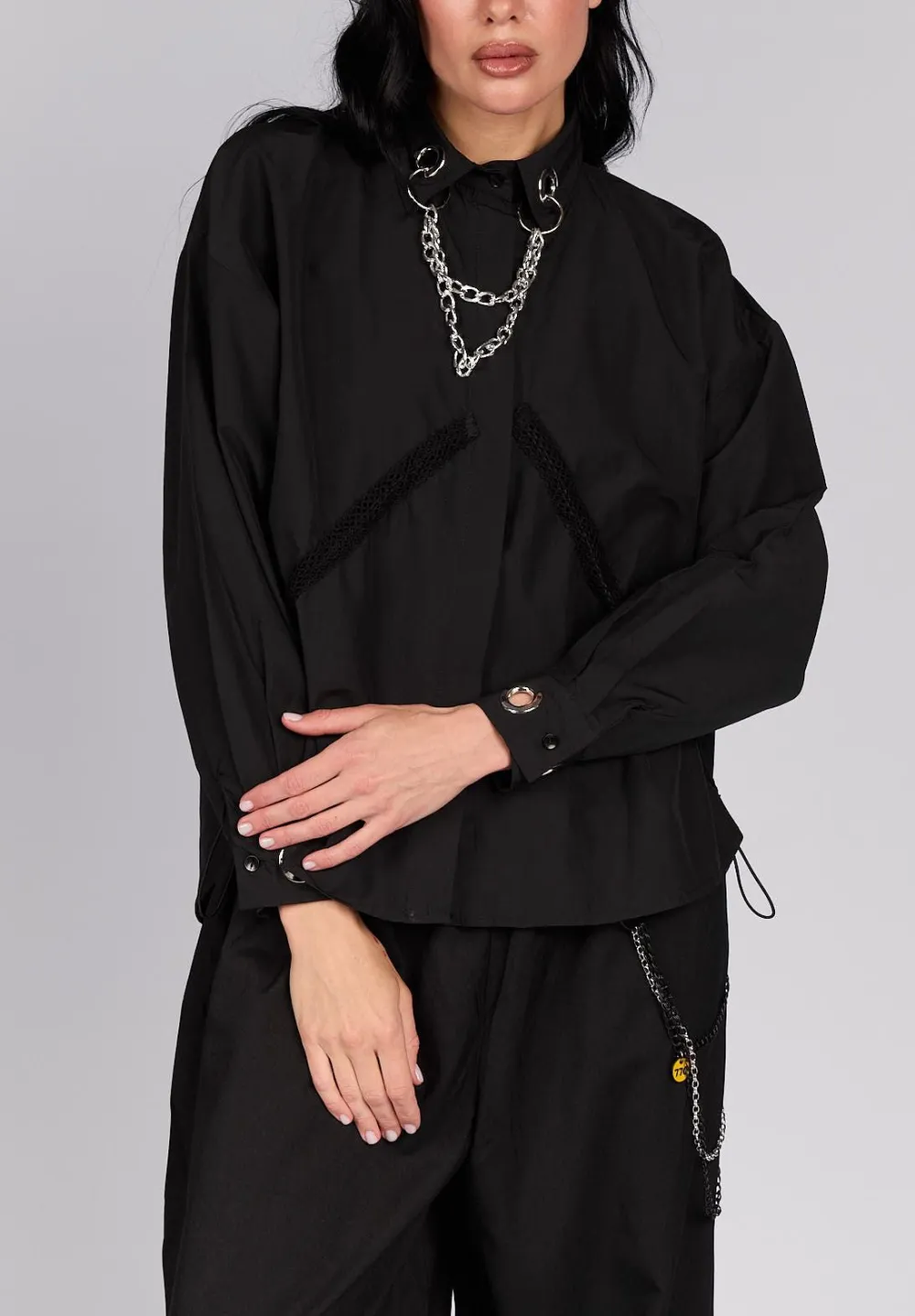 Refined Layered Button Front Shirt
