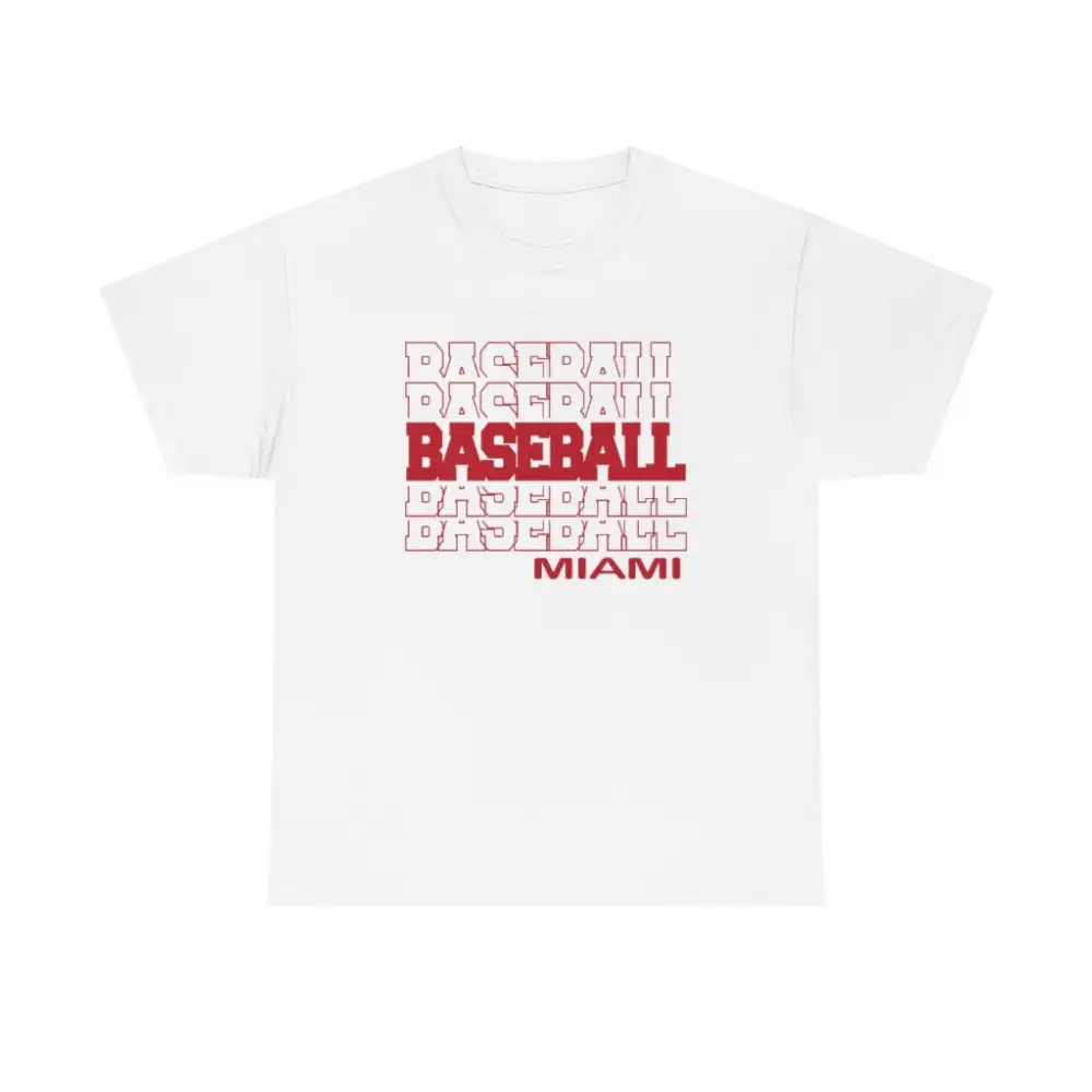 Baseball Miami OH in Modern Stacked Lettering T-Shirt