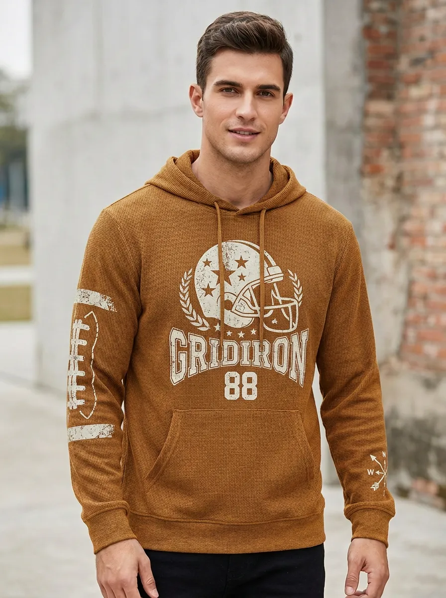 Men's Football Gridiron Helmet Hoodie