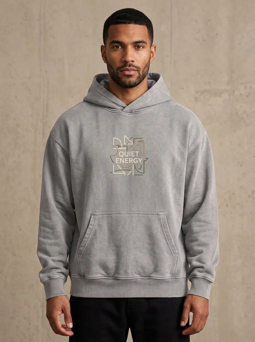 Quiet Energy Geometric Hoodie