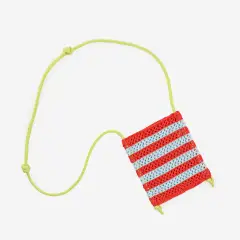 Classic Raffia Compact Crossbody Phone Bag