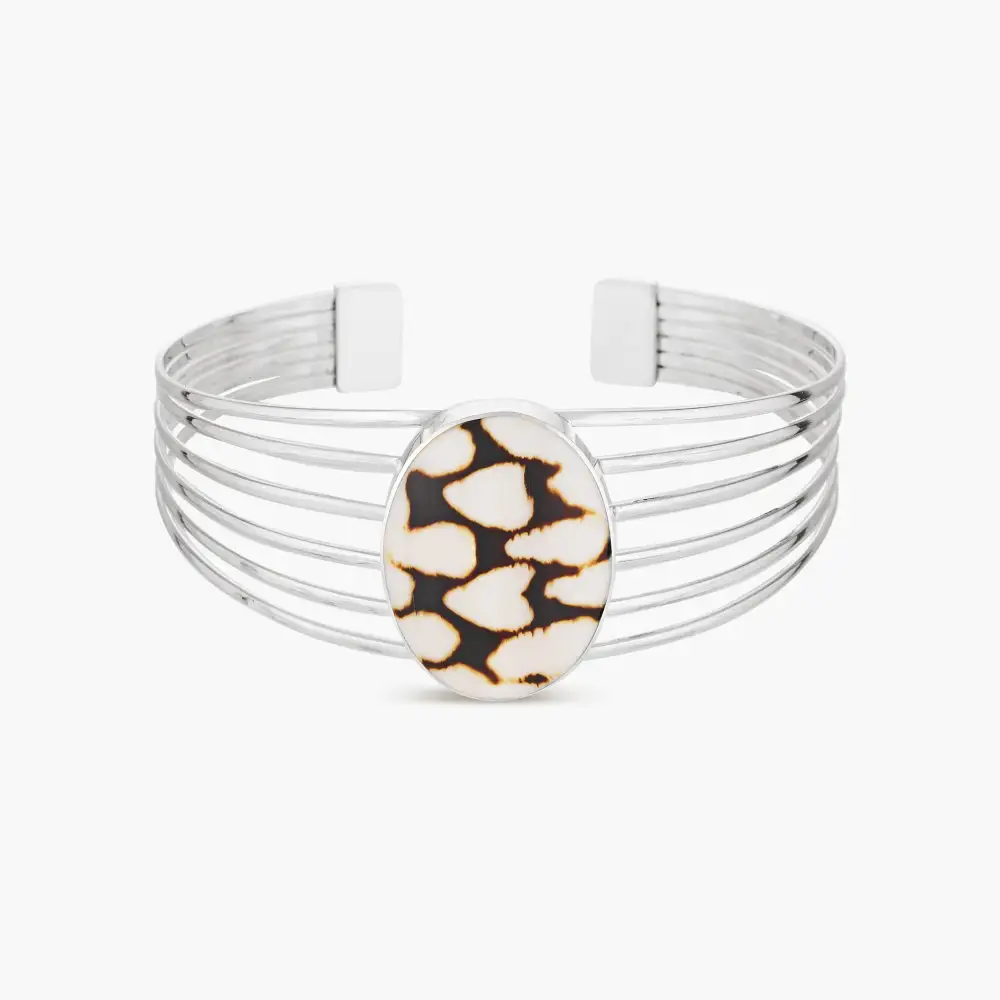 Cone Shell Shores Silver Cuff
