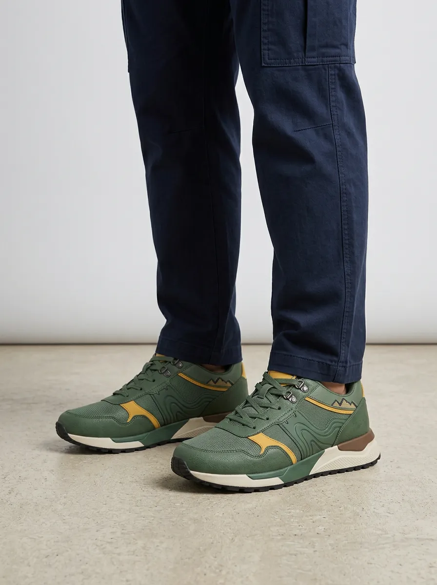 Men's Outdoor Hiking Mountain Print Sneakers