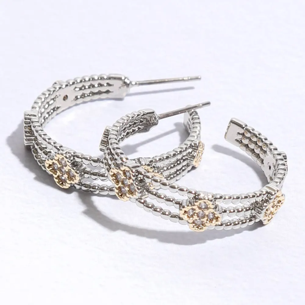 Refined Textured Hoop Earrings