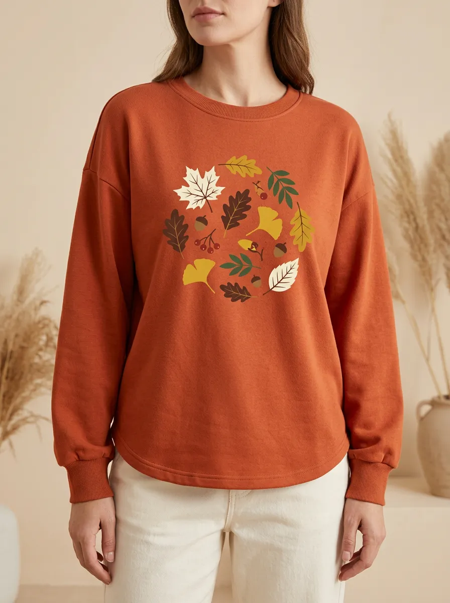 Prairie Printed Acorn Graphic Sweatshirt