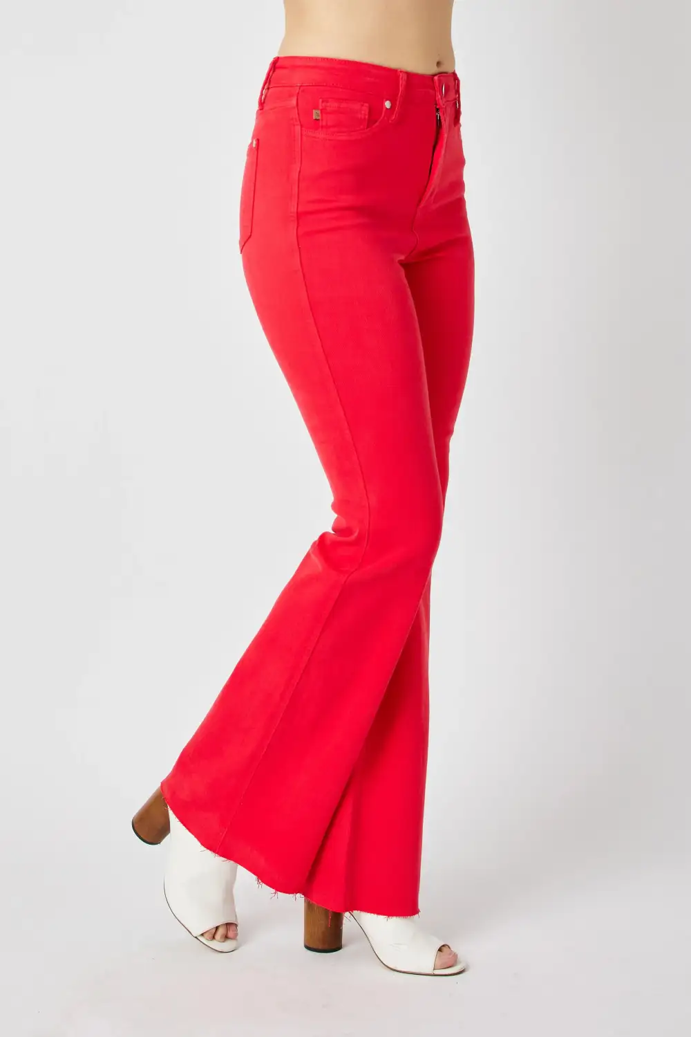 Draped Flare Jeans