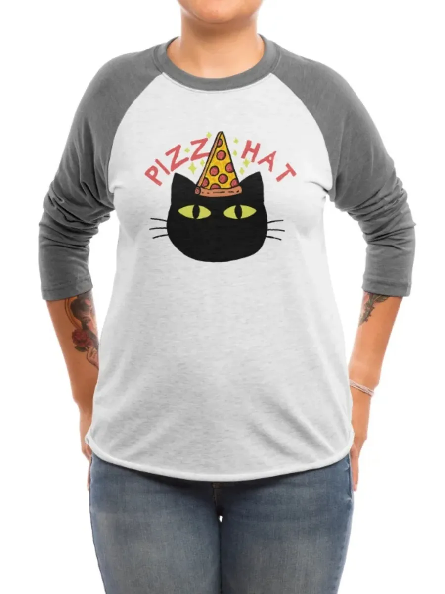 Cartoon Cat Round Neck T-Shirt