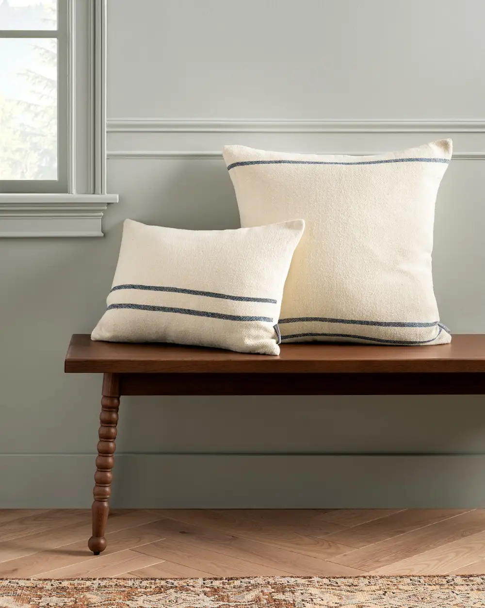 Striped Silk Pillow Cover
