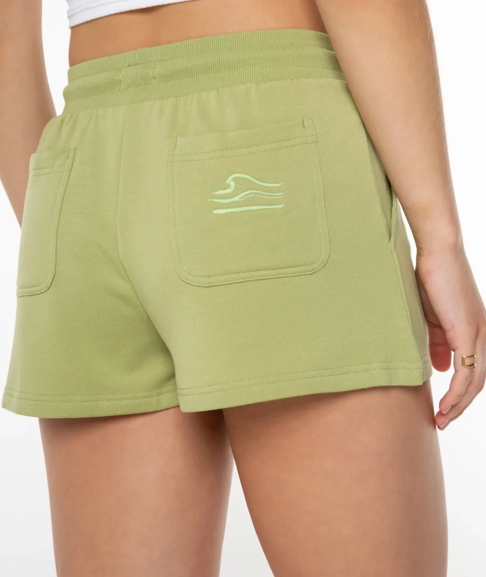 Solid Color Large Pocket Women's Shorts