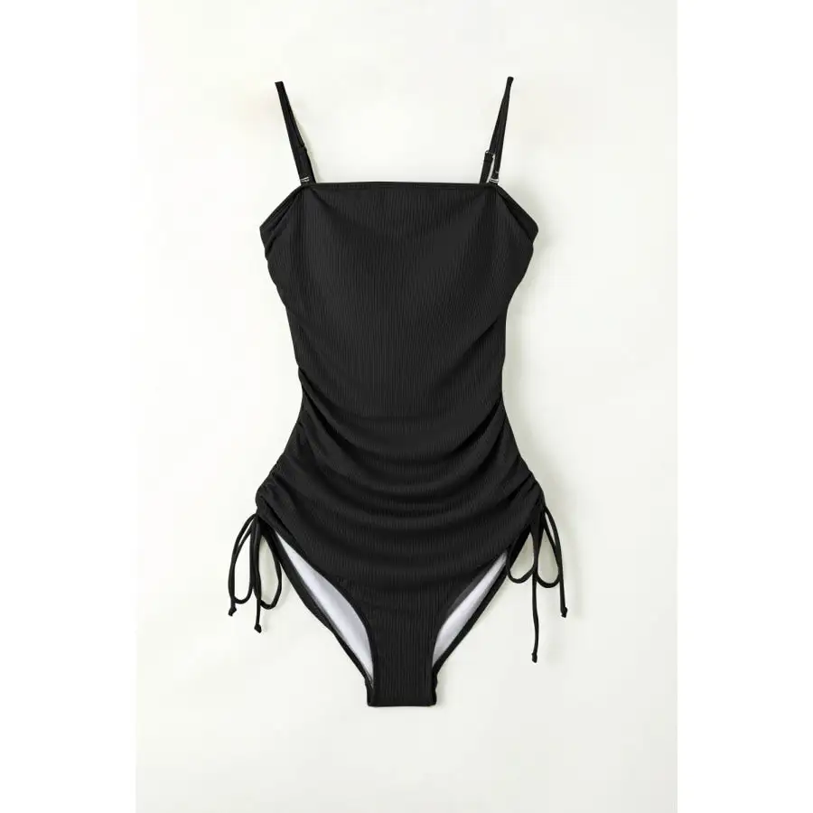 Women's Sporty Drawstring One-Piece Swimsuit