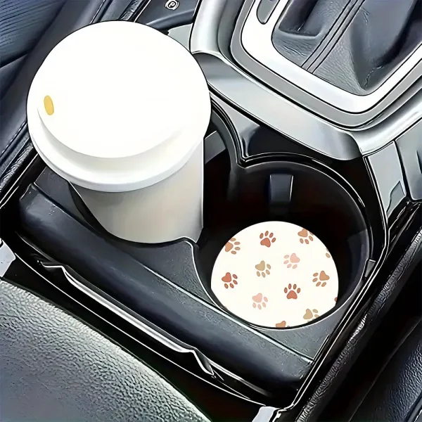 Paw Print Car Cup Coasters